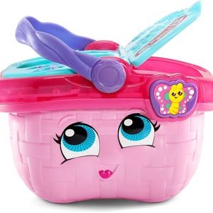 Leapfrog Shapes And Sharing Picnic Basket Pink Pretend Food Learning Toy Infants